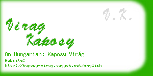 virag kaposy business card